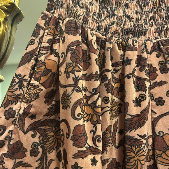Free People Velvet Haram Floral Patterned Pants Sz Large - Picture 2 of 4